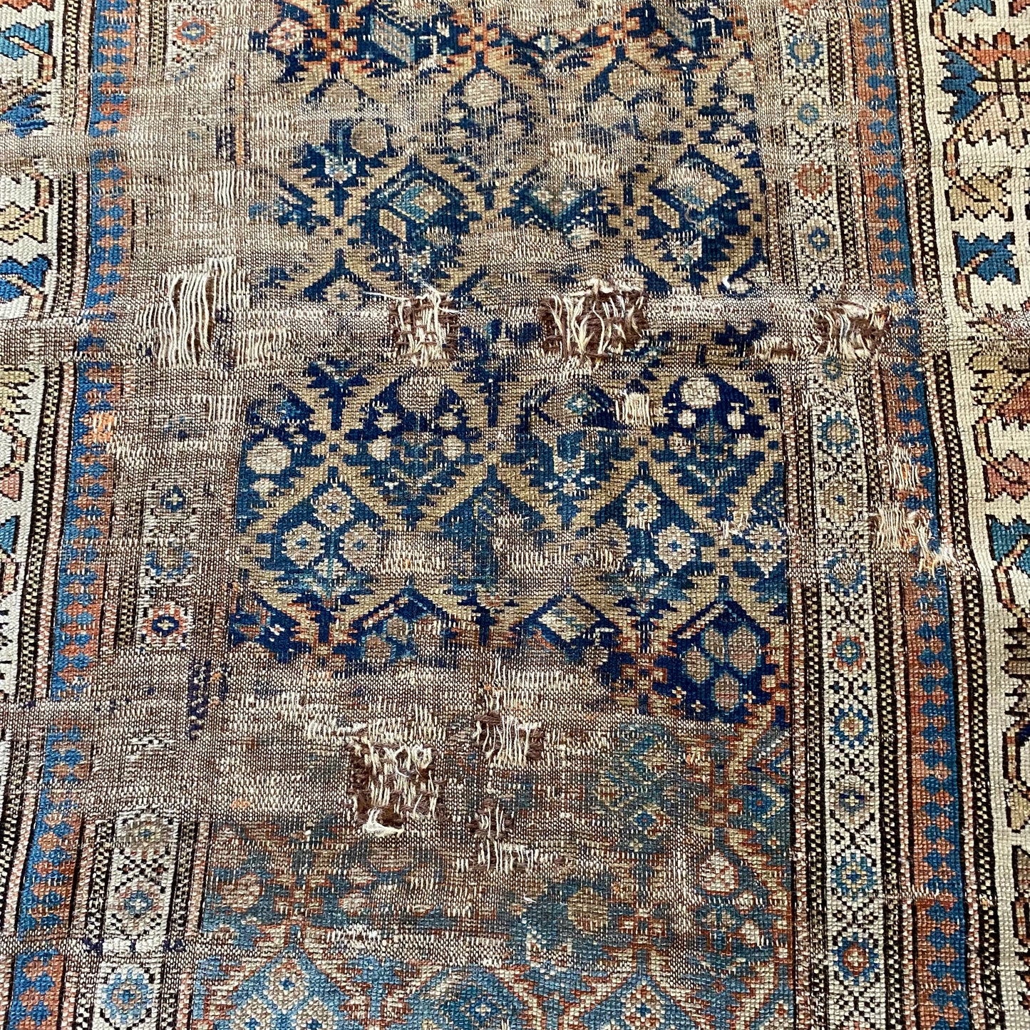 Antique Rug, 3' x 6' 4 Blue