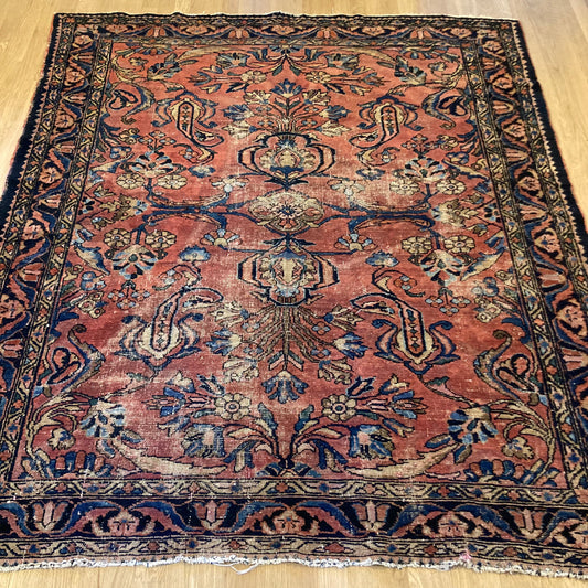 Vintage Rug, 5' 4 x 6' 2 Pink