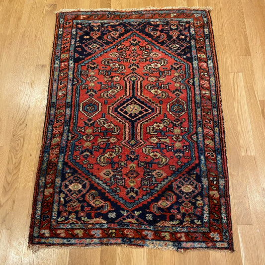 Vintage Rug, 2' 8 x 3' 10 Red