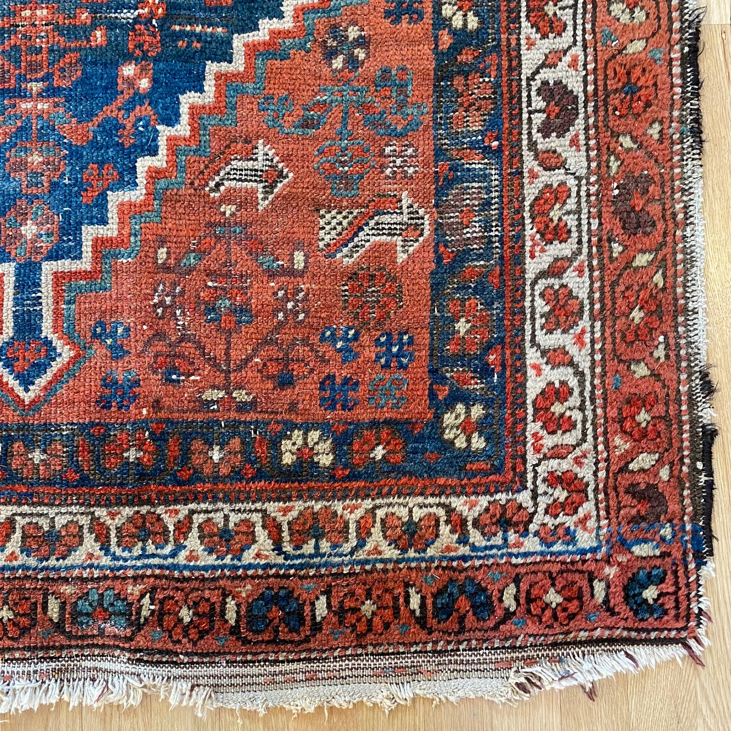 Vintage Rug, 3' 11 x 6' 4 Red Orange