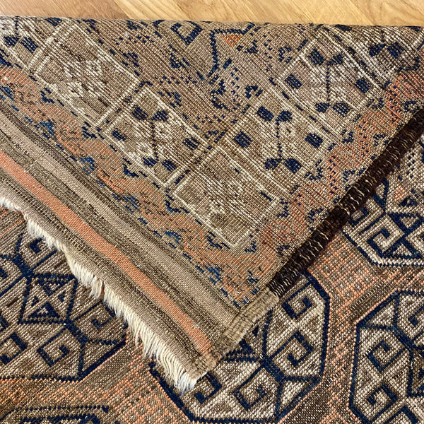 Antique Rug, 3' 4 x 5' 11 Brown Baluch