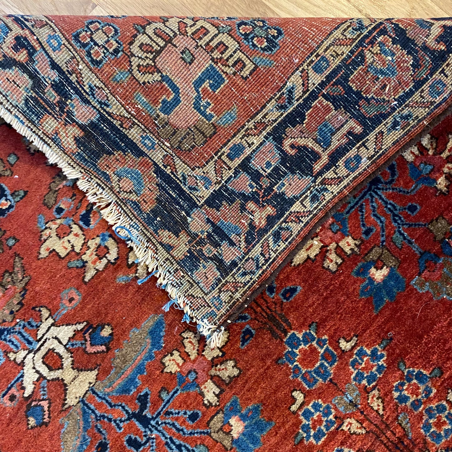 Vintage Rug, 2' 7 x 5' 2 Dark Pink Coral