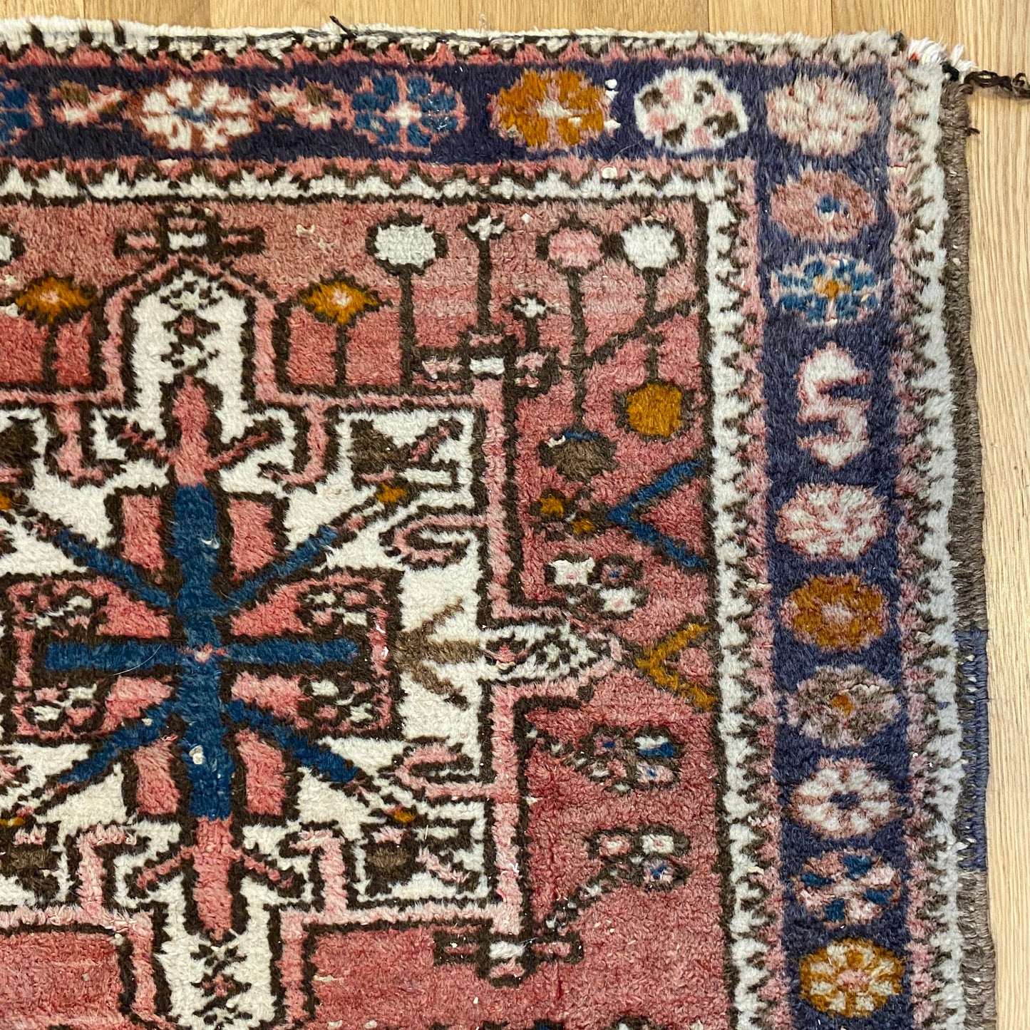 Vintage Rug, 2' 4 x 4' Red