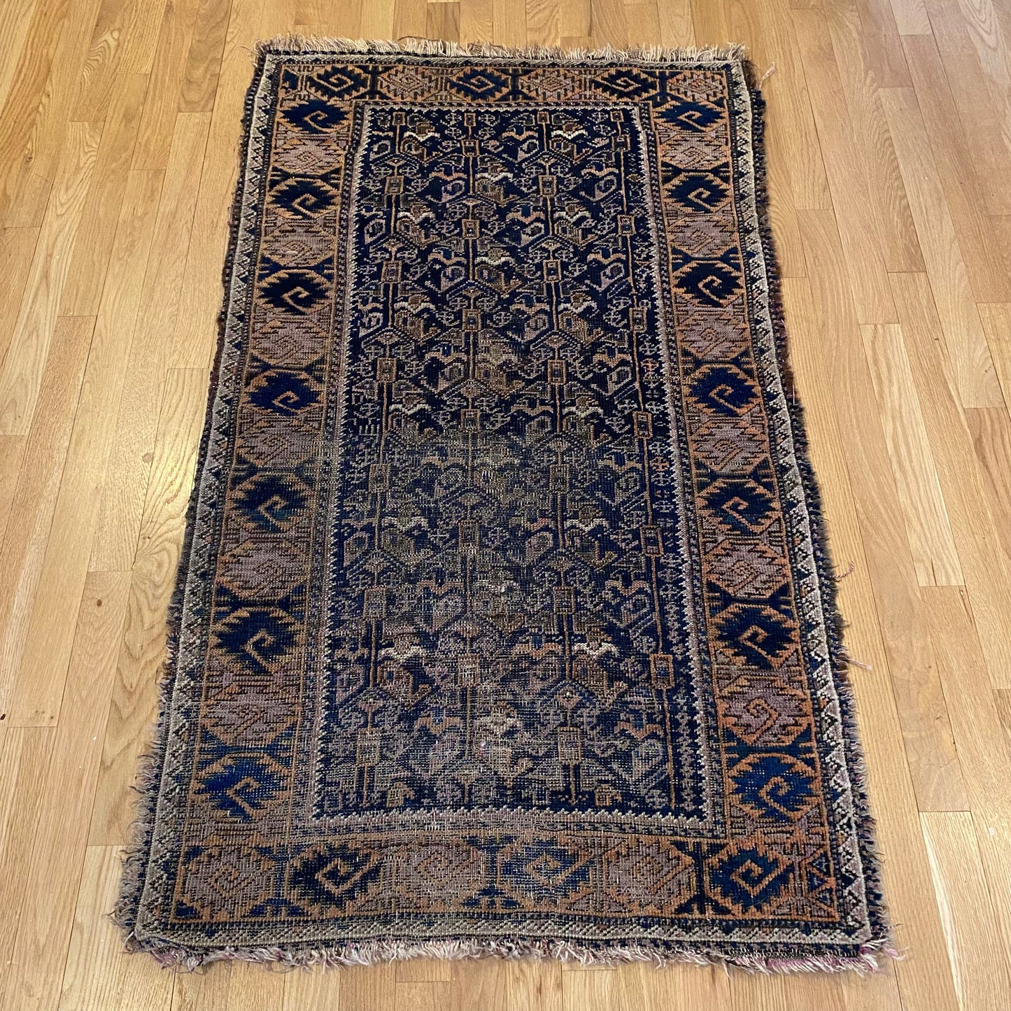 Antique Rug, 2' 10 x 4' 8 Blue