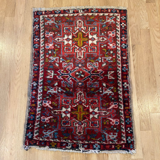 Vintage Rug, 1' 11 x 2' 9 Red