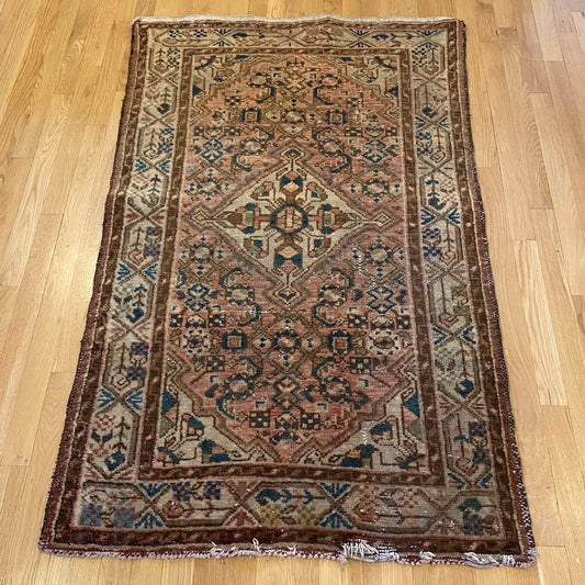 Vintage Rug, 3' 3 x 4' 11 Soft Red