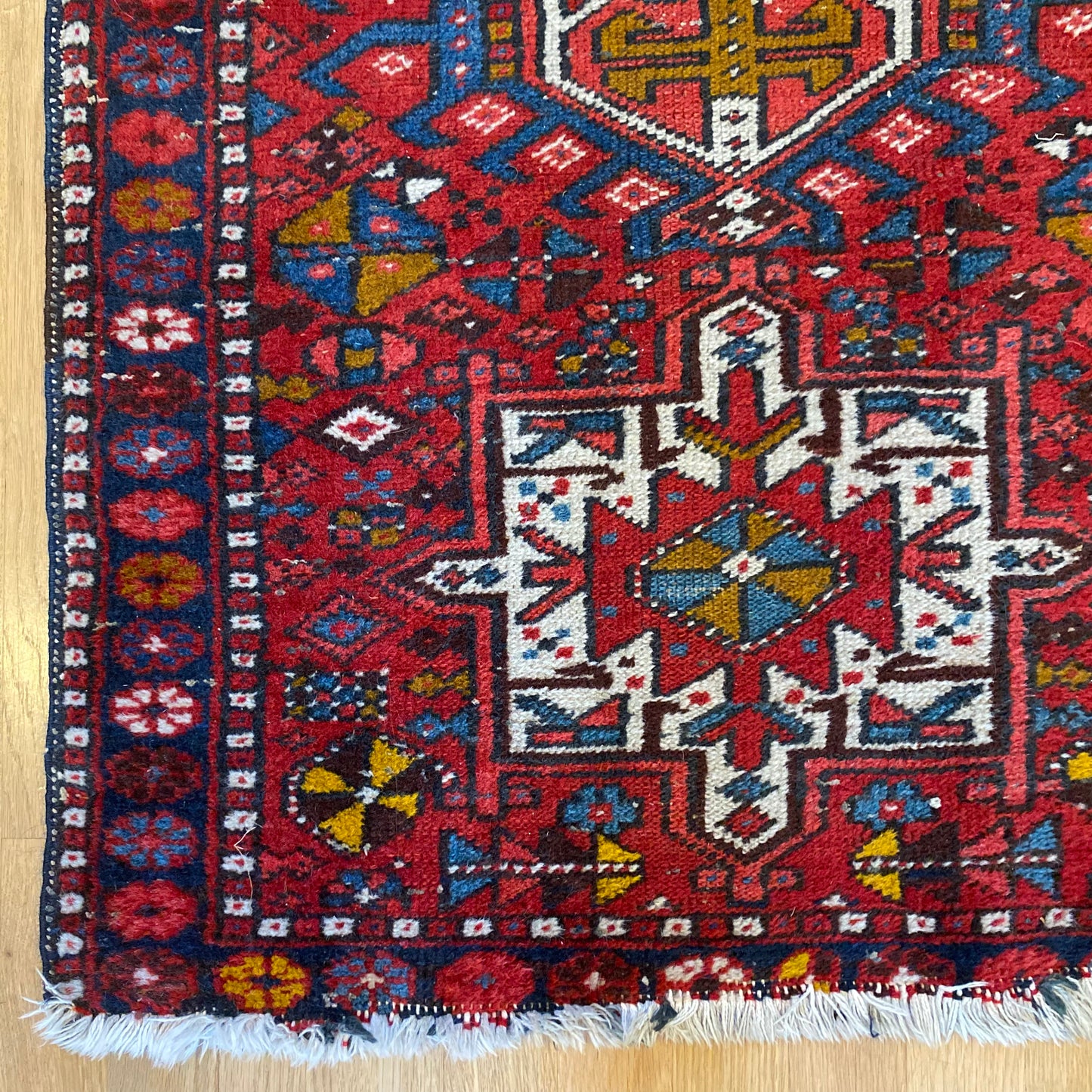 RESERVED Vintage Rug, 2' 4 x 3' 11 Red
