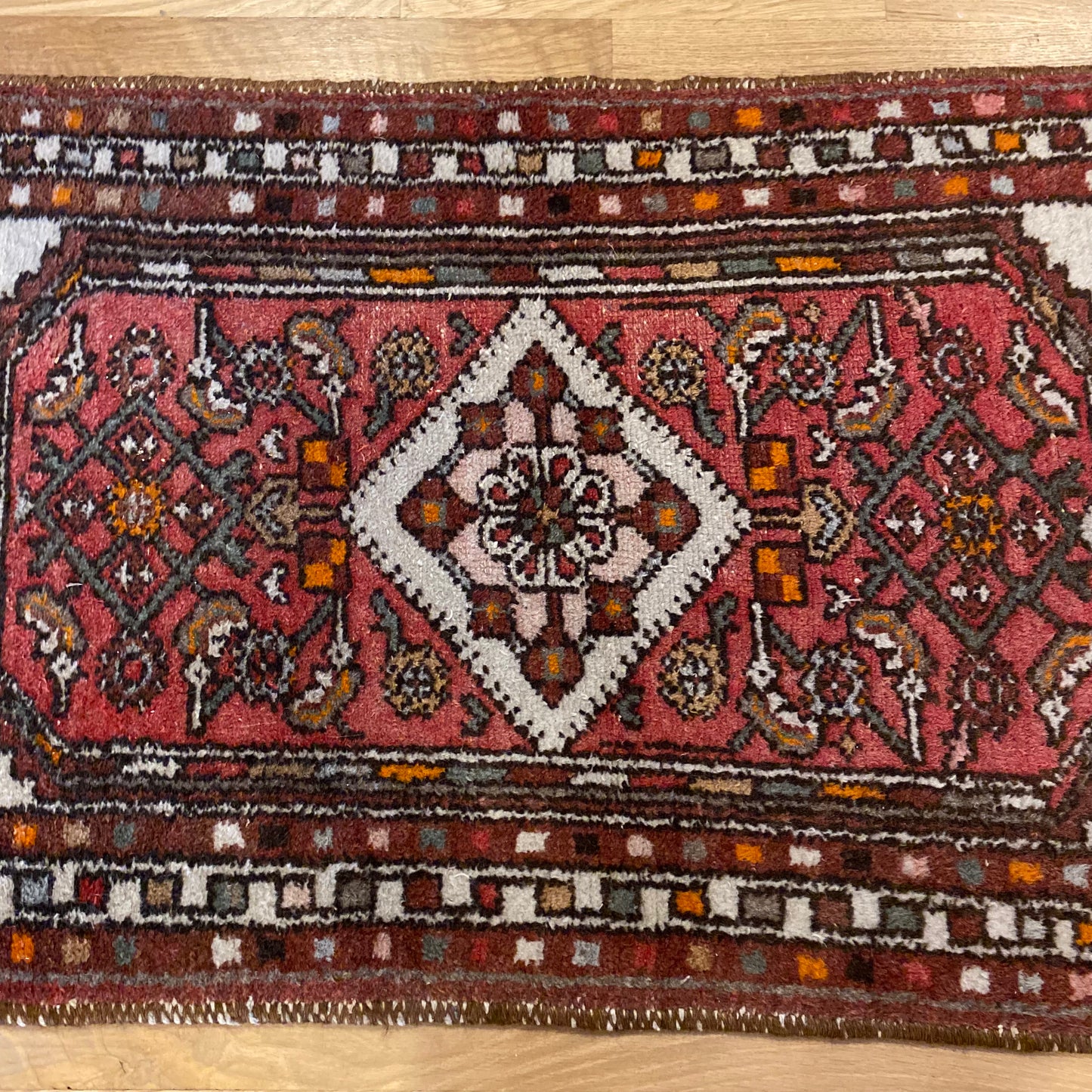 Vintage Rug, 2' 1 x 3' 2 Soft Red