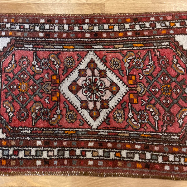 Vintage Rug, 2' 1 x 3' 2 Soft Red