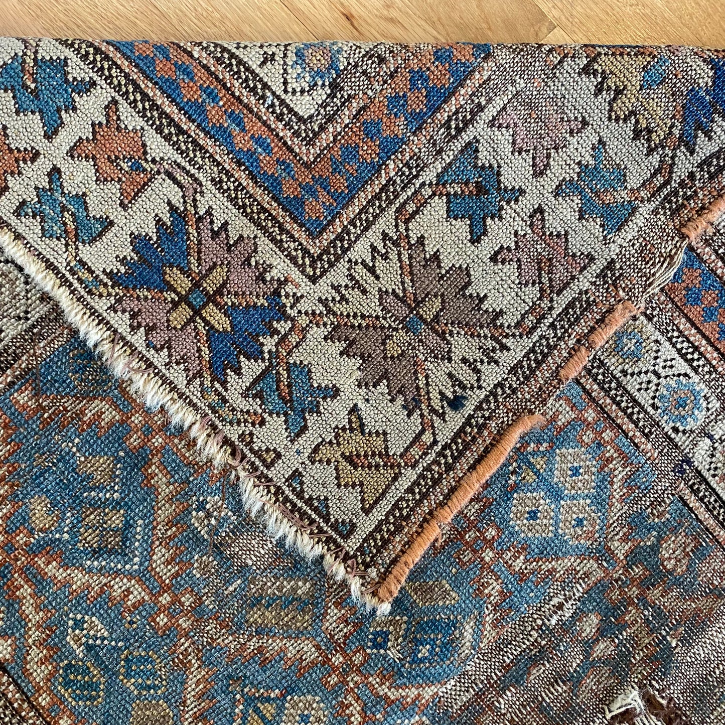 Antique Rug, 3' x 6' 4 Blue