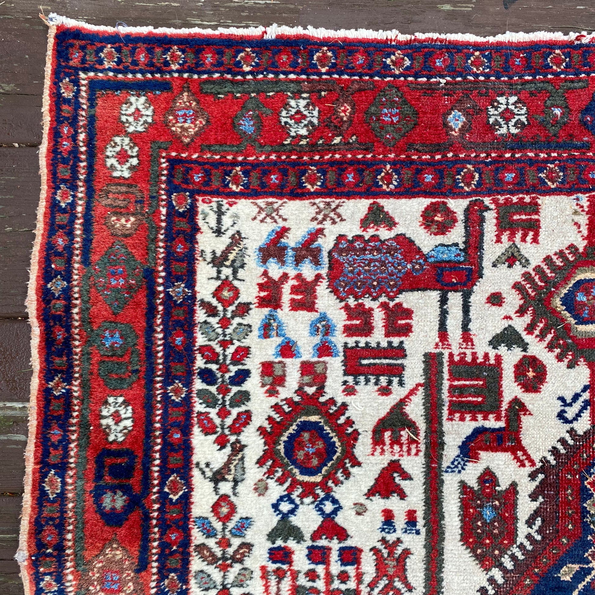 Vintage Rug, 3' x 4' 2 White - Jessie's Oriental Rugs
