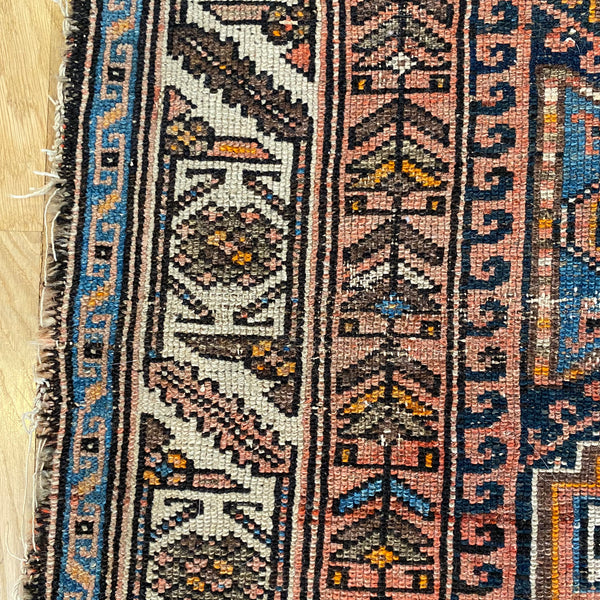 Antique Rug, 3' 5 x 5' 9 Blue