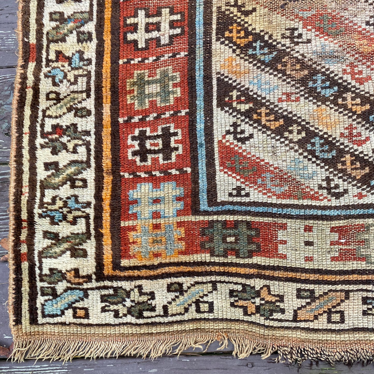 Antique Rug, 3' 5 x 8' Brown