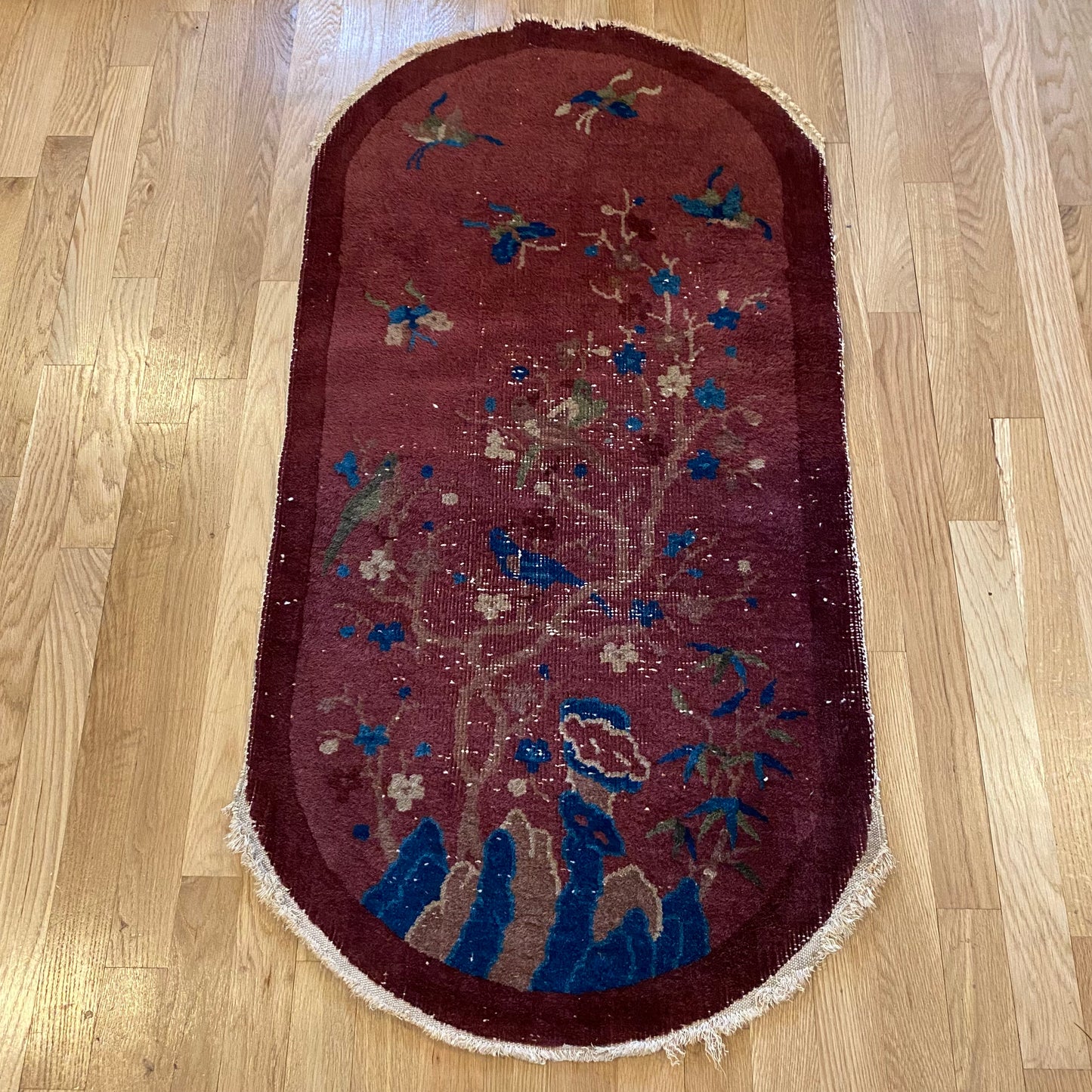 Vintage Rug, 2' x 3' 11 Magenta