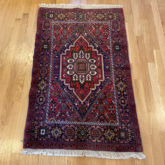 Vintage Rug, 2' 6 x 4' 2 Red