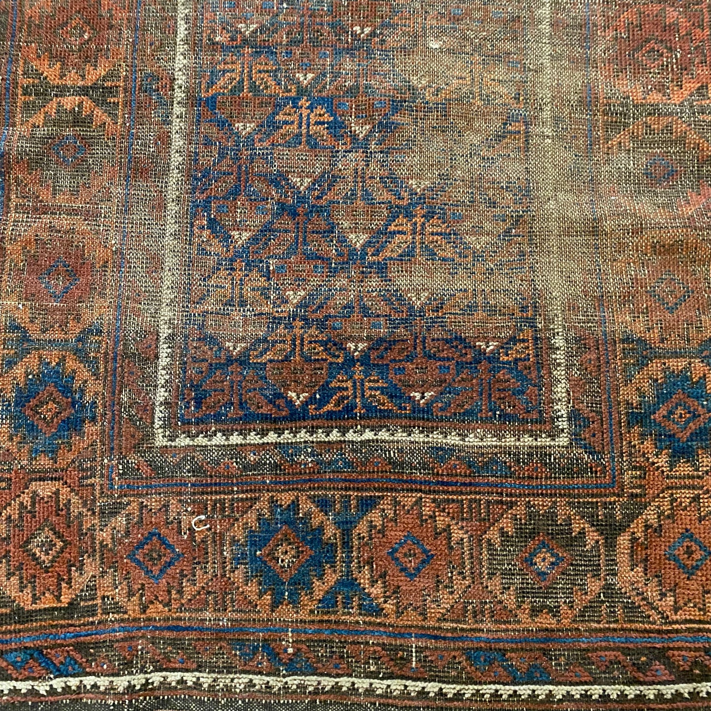 Antique Rug, 2' 10 x 5' 5 Blue
