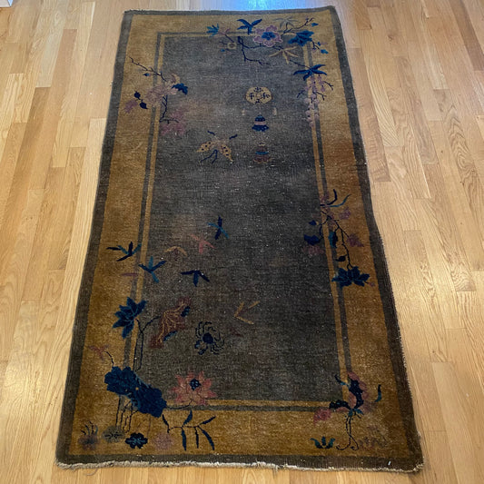 Vintage Rug, 3' x 5' 9 Green