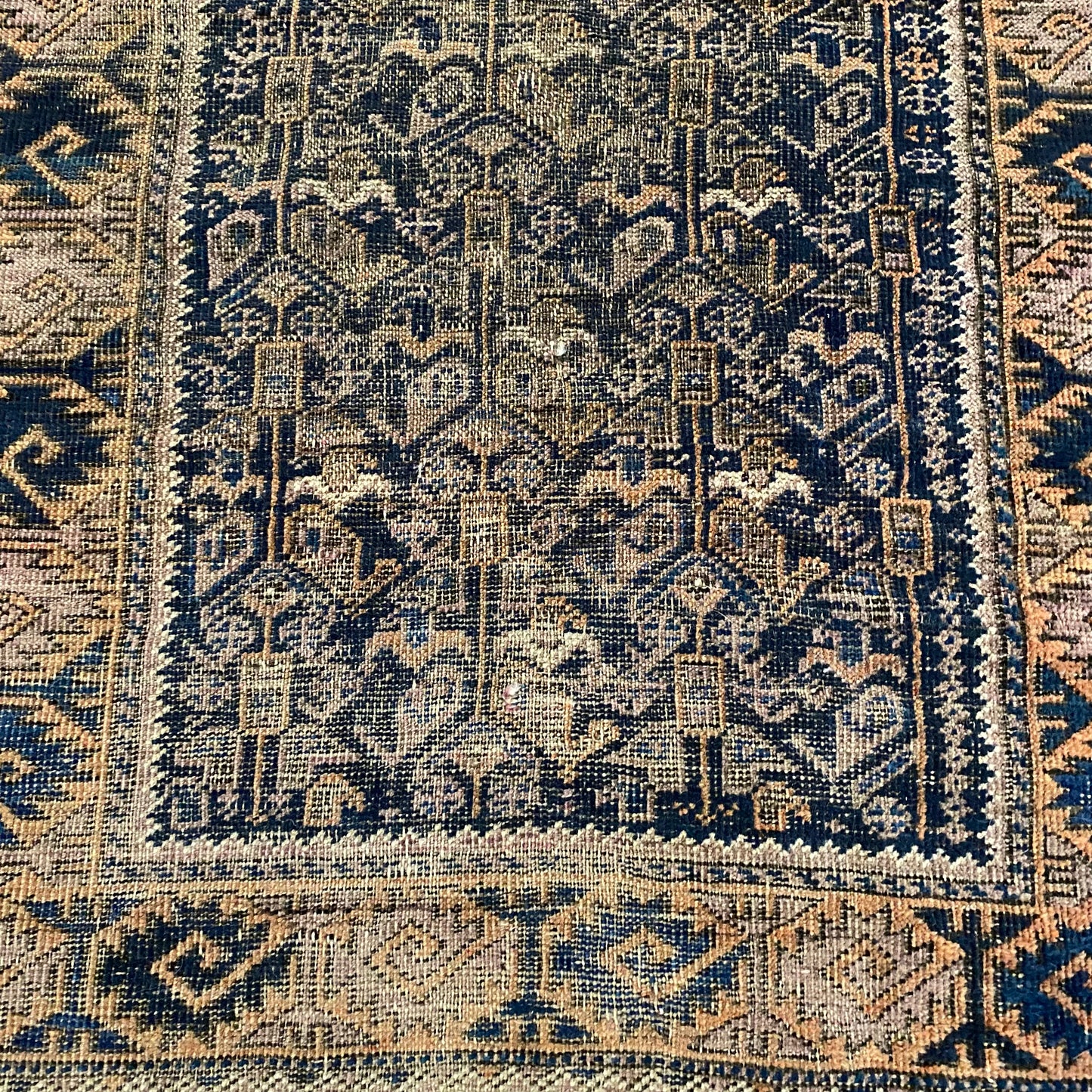 Antique Rug, 2' 10 x 4' 8 Blue