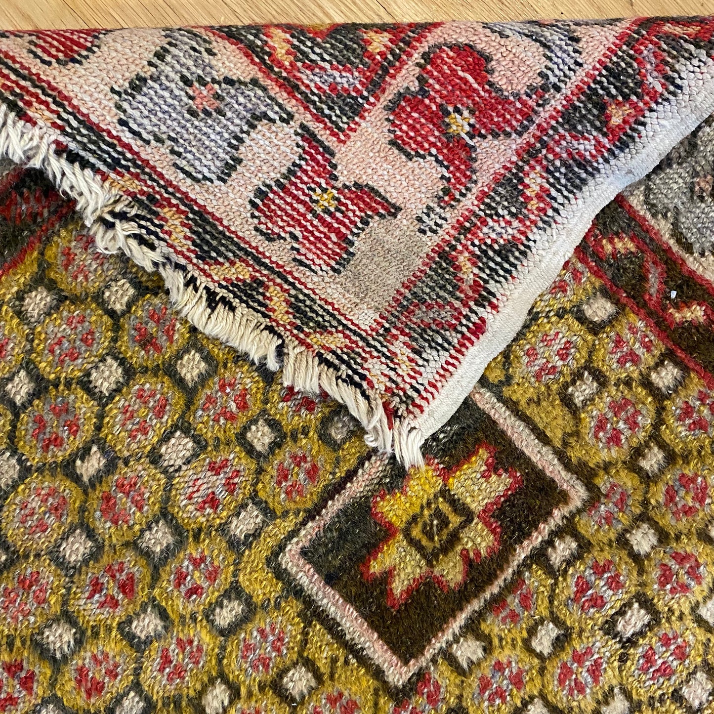 Antique Rug, 4' 4 x 6' Red