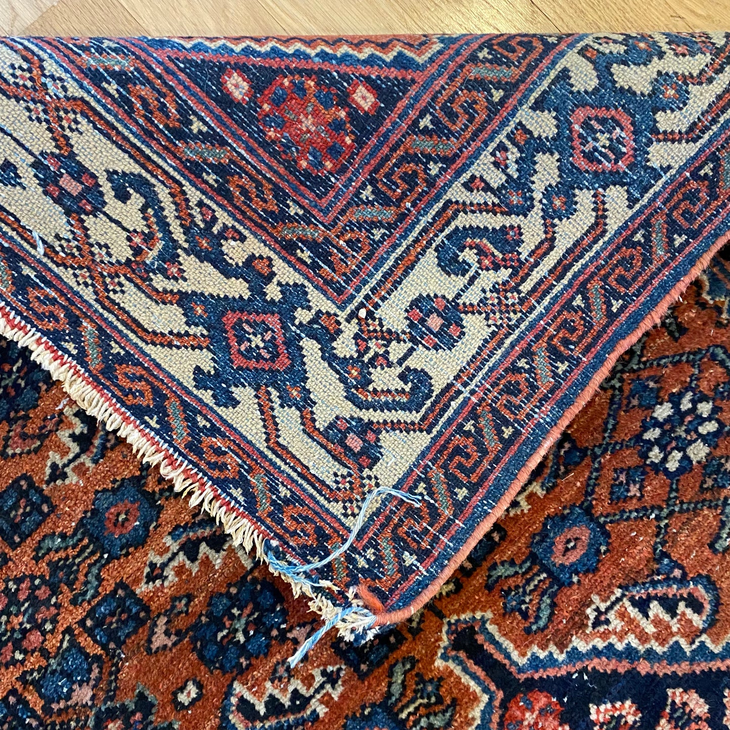 Vintage Rug, 2' 9 x 4' 3 Red Orange