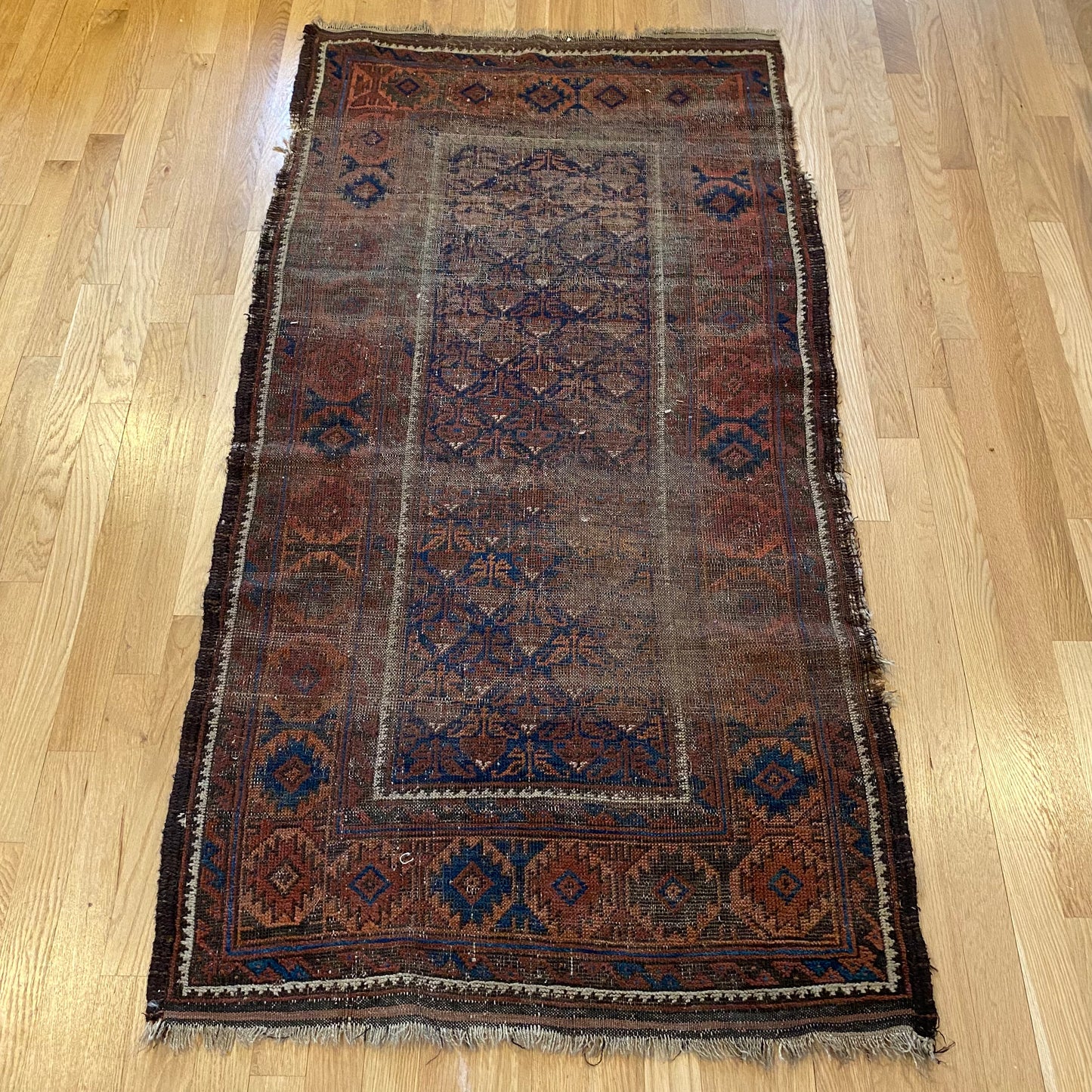 Antique Rug, 2' 10 x 5' 5 Blue