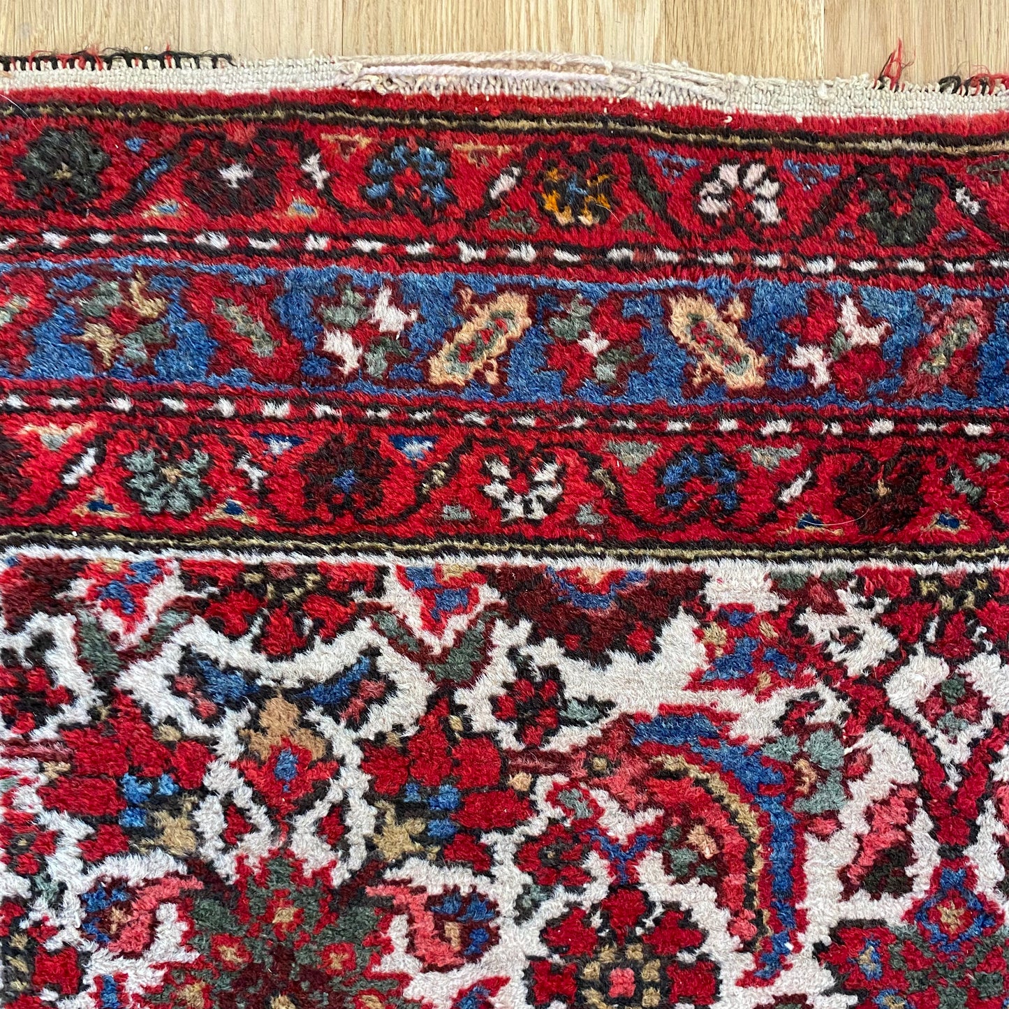 Vintage Rug, 3' 5 x 4' 9 White