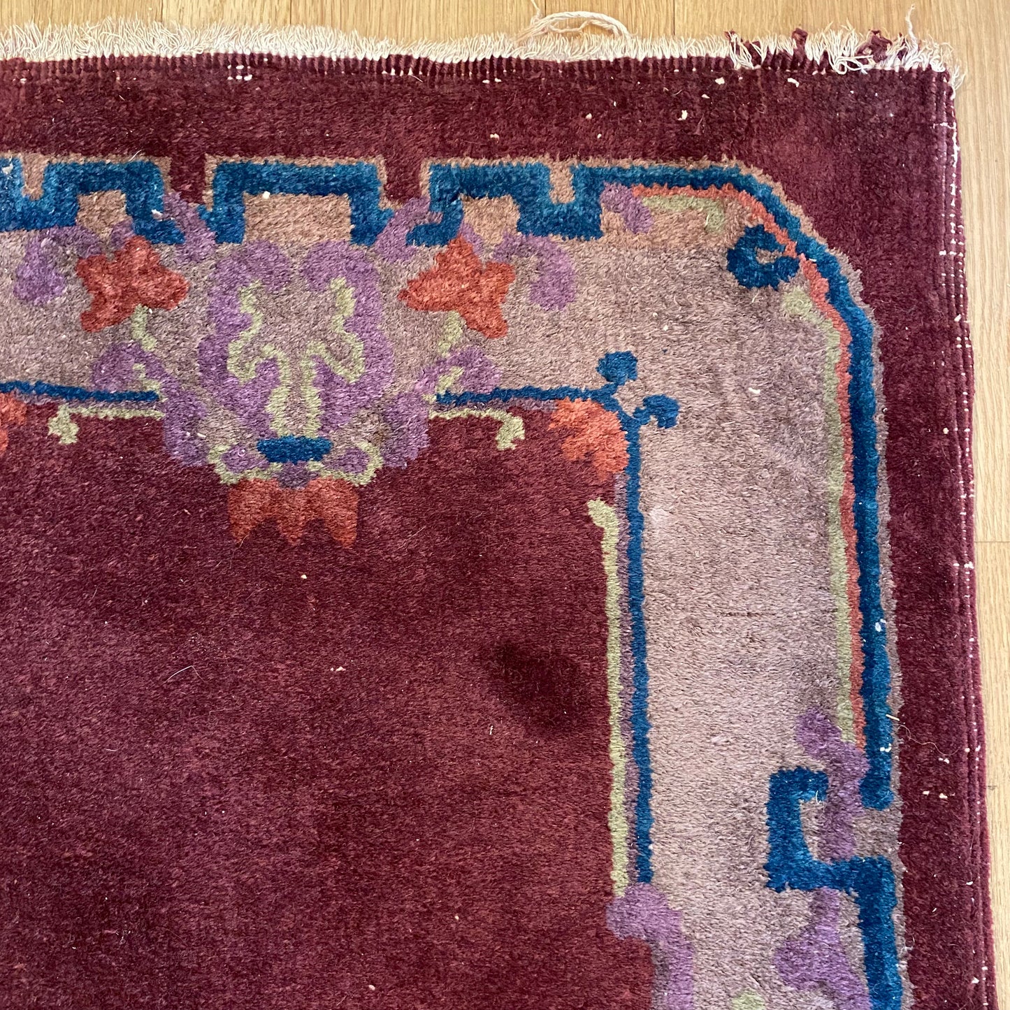 Vintage Rug, 2' x 3' 11 Magenta