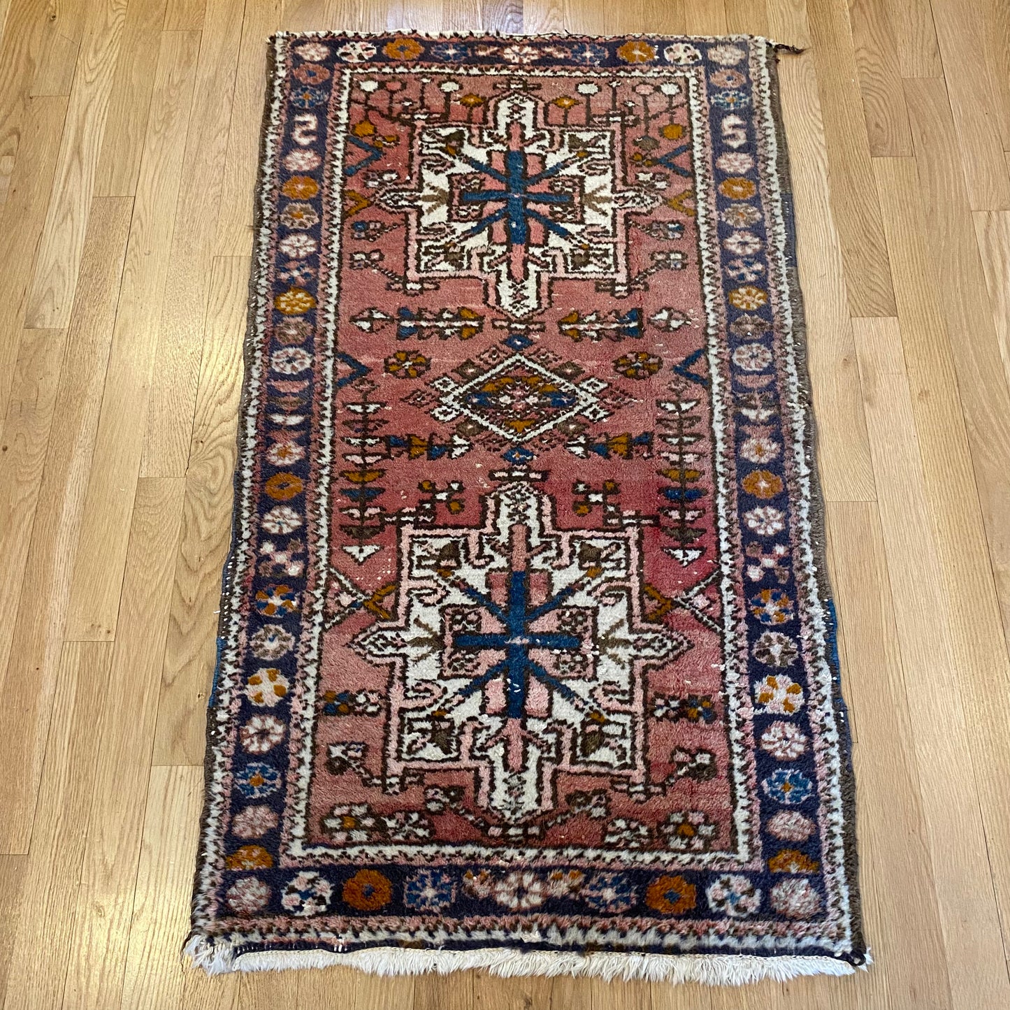 Vintage Rug, 2' 4 x 4' Red