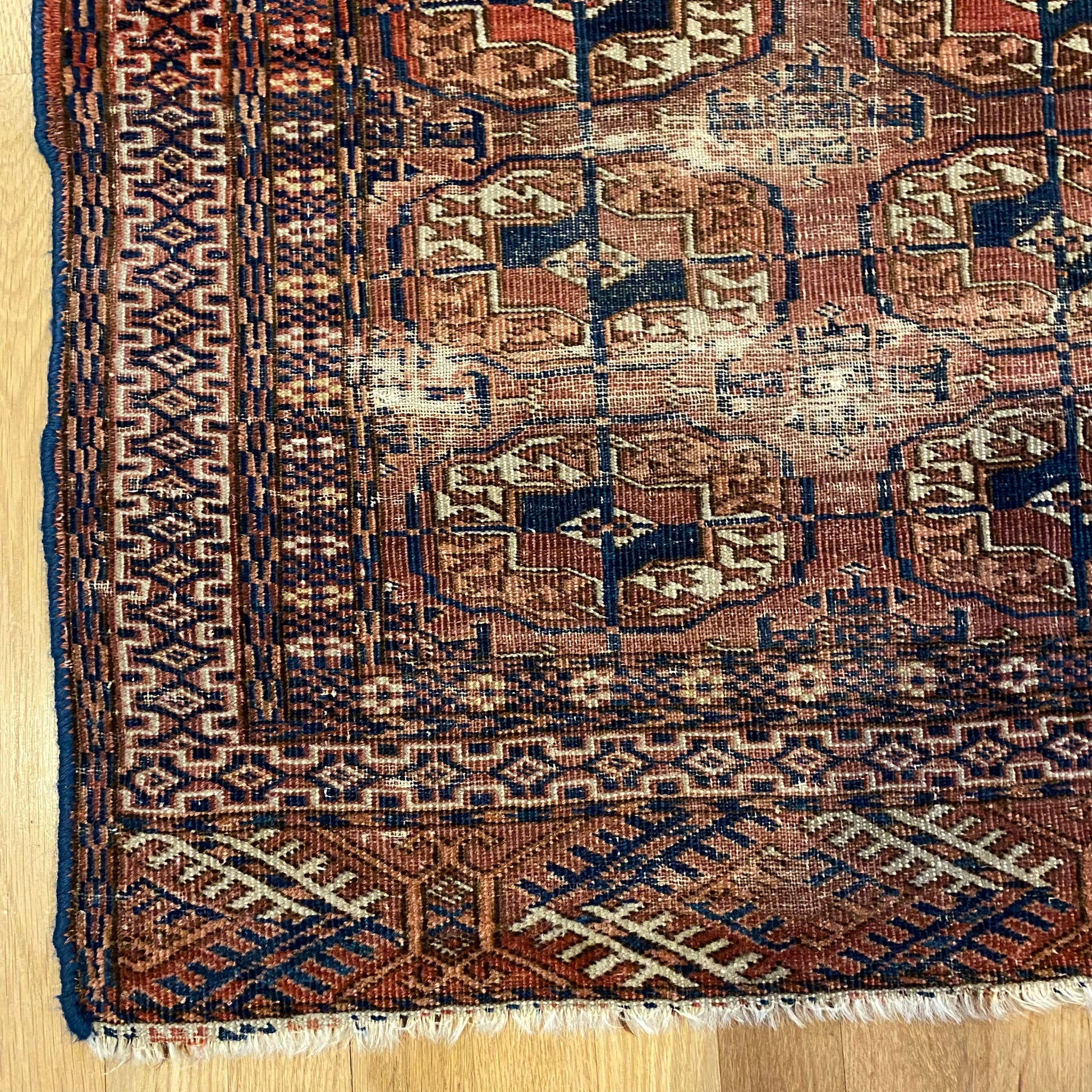 Antique Rug, 3' 4 x 4' 5 Maroon - Jessie's Oriental Rugs