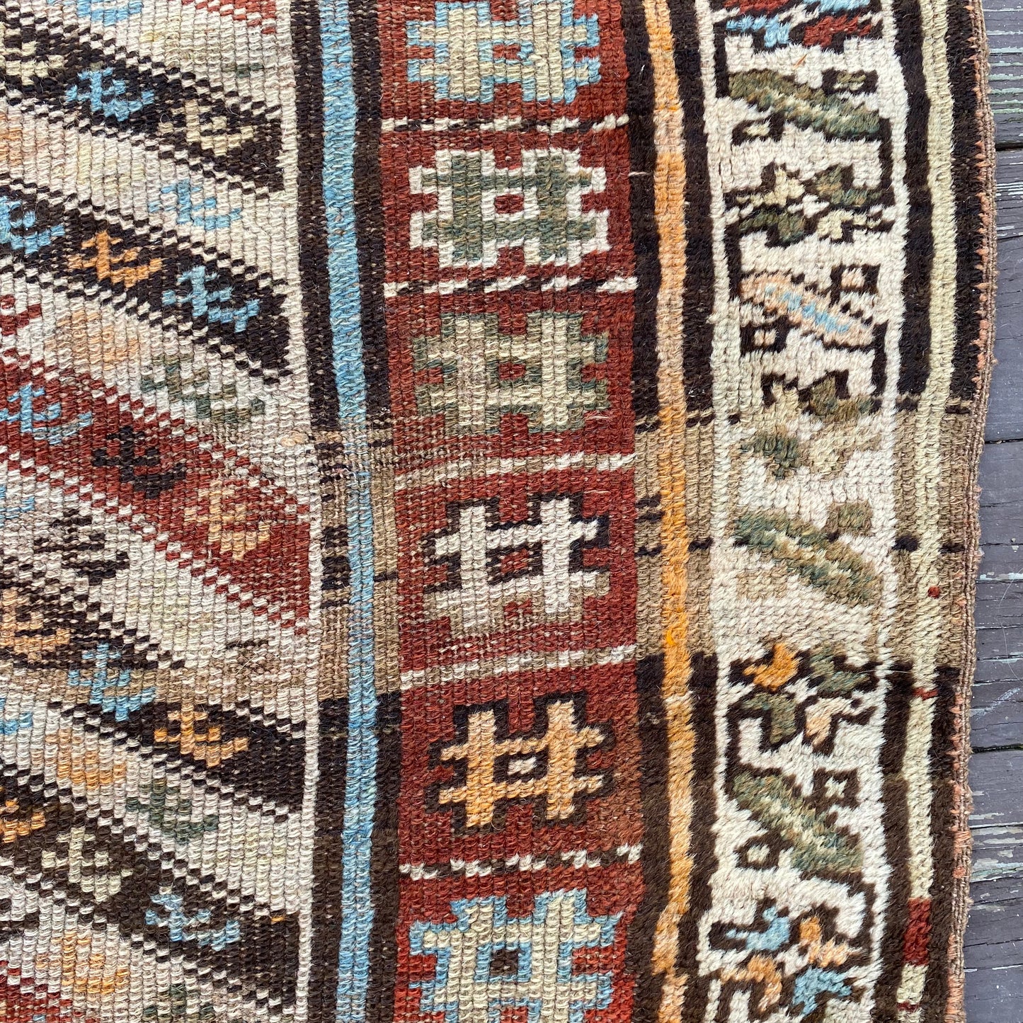 Antique Rug, 3' 5 x 8' Brown