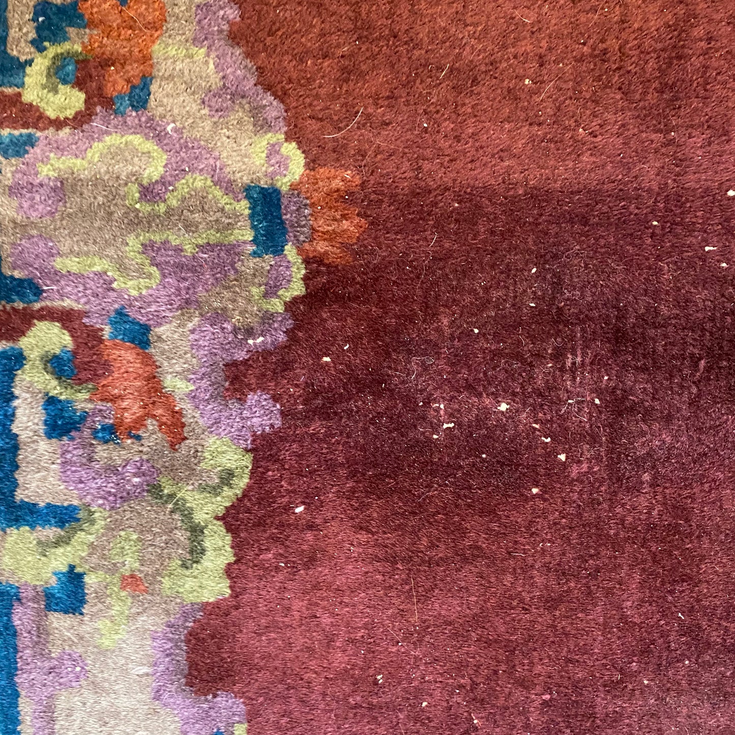 Vintage Rug, 2' x 3' 11 Magenta