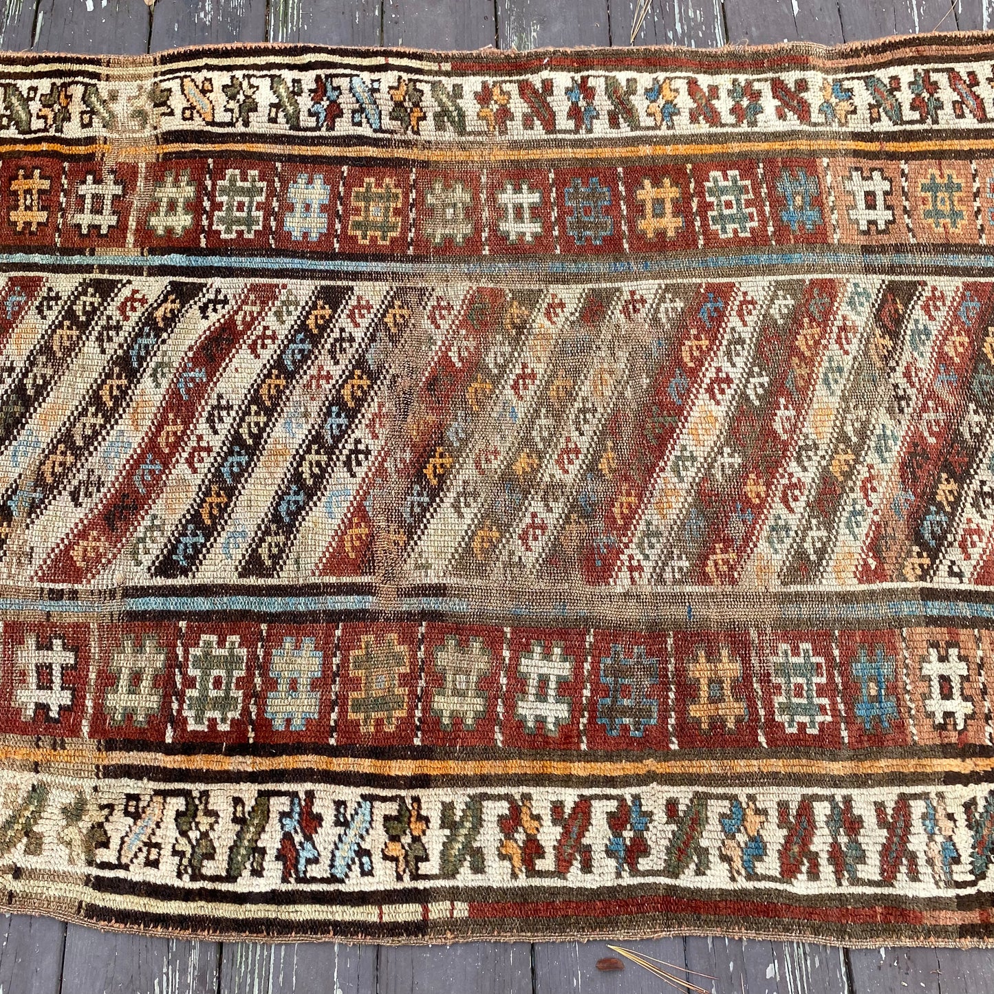 Antique Rug, 3' 5 x 8' Brown