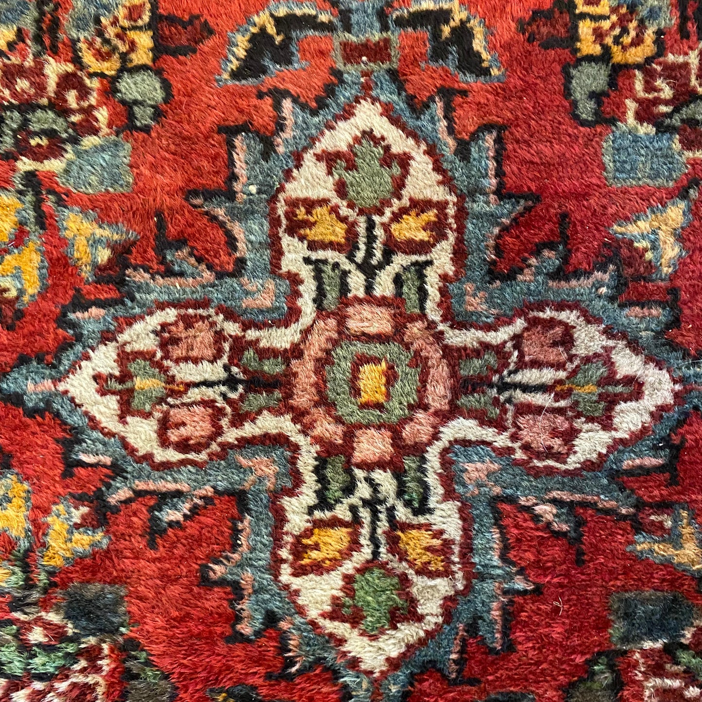 Vintage Rug, 2' x 2' 10 Red
