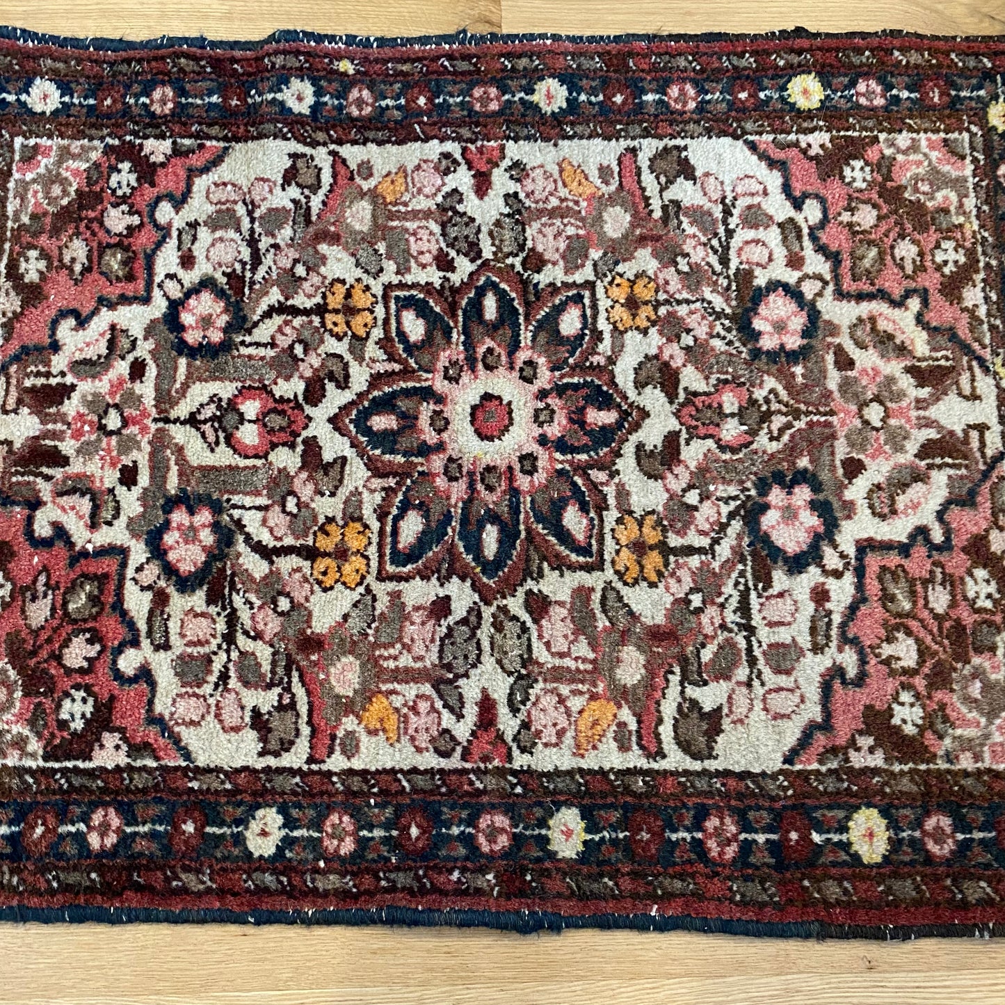 Vintage Rug, 2' 1 x 2' 8 White