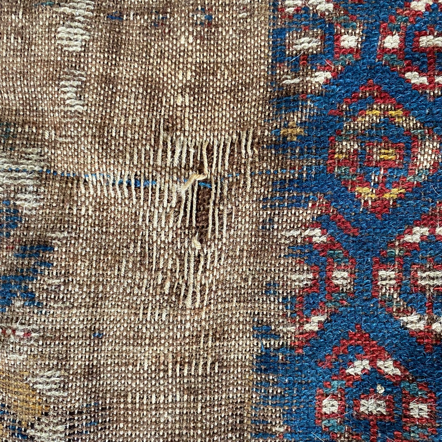 Antique Rug, 3' 6 x 5' 2 Blue