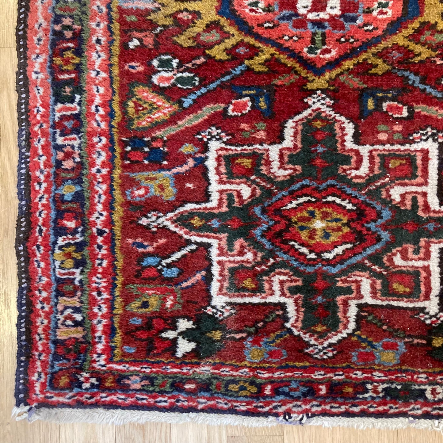 Vintage Rug, 2' 2 x 2' 10 Red