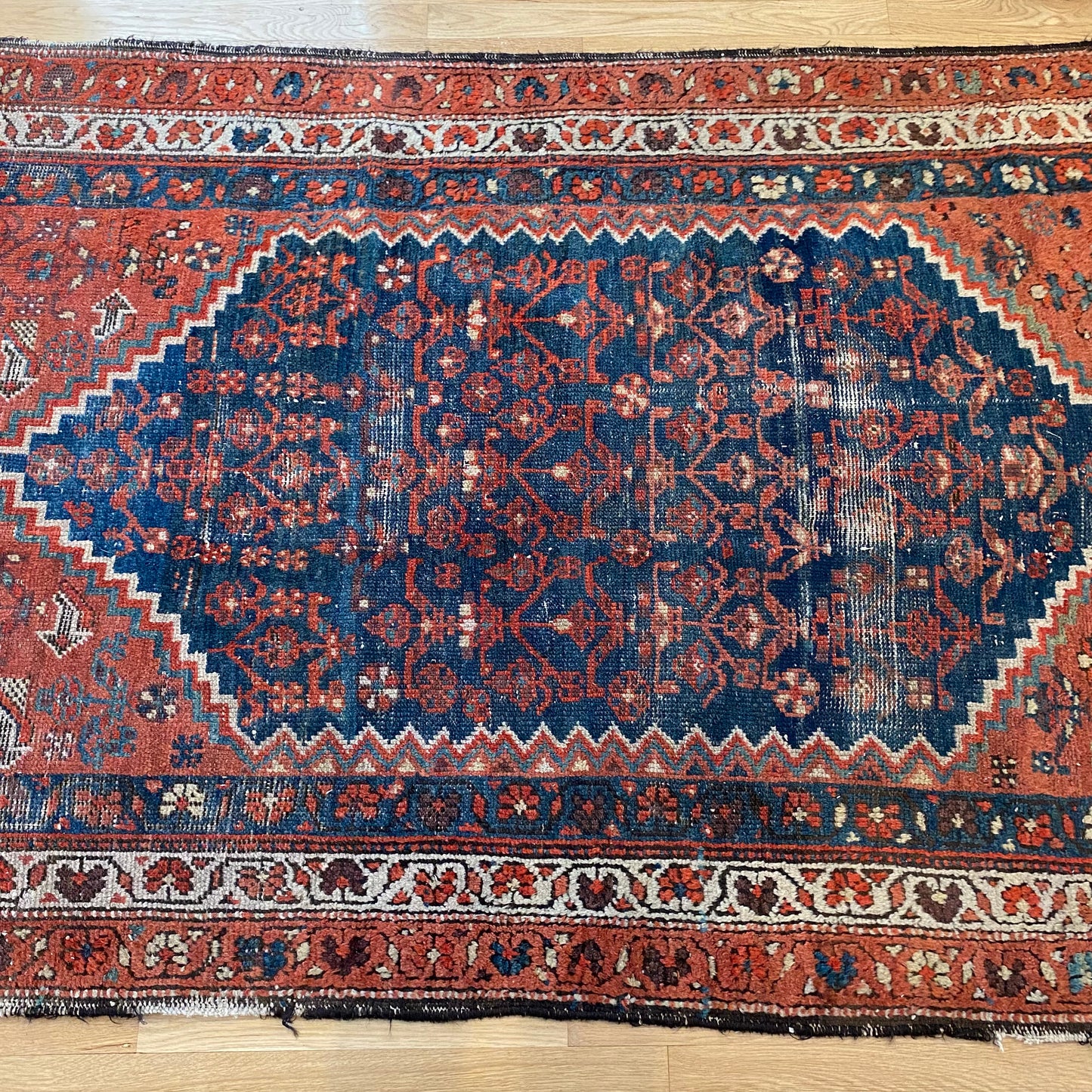 Vintage Rug, 3' 11 x 6' 4 Red Orange