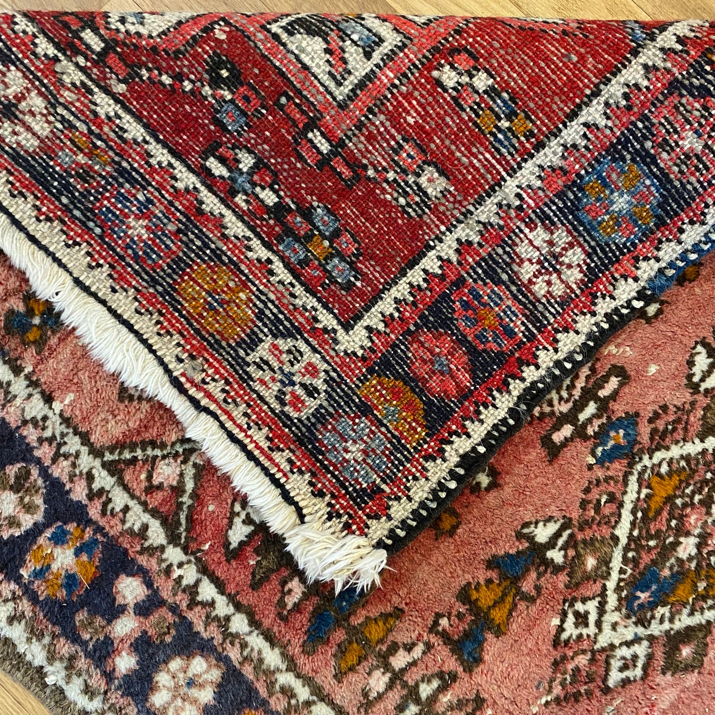 Vintage Rug, 2' 4 x 4' Red