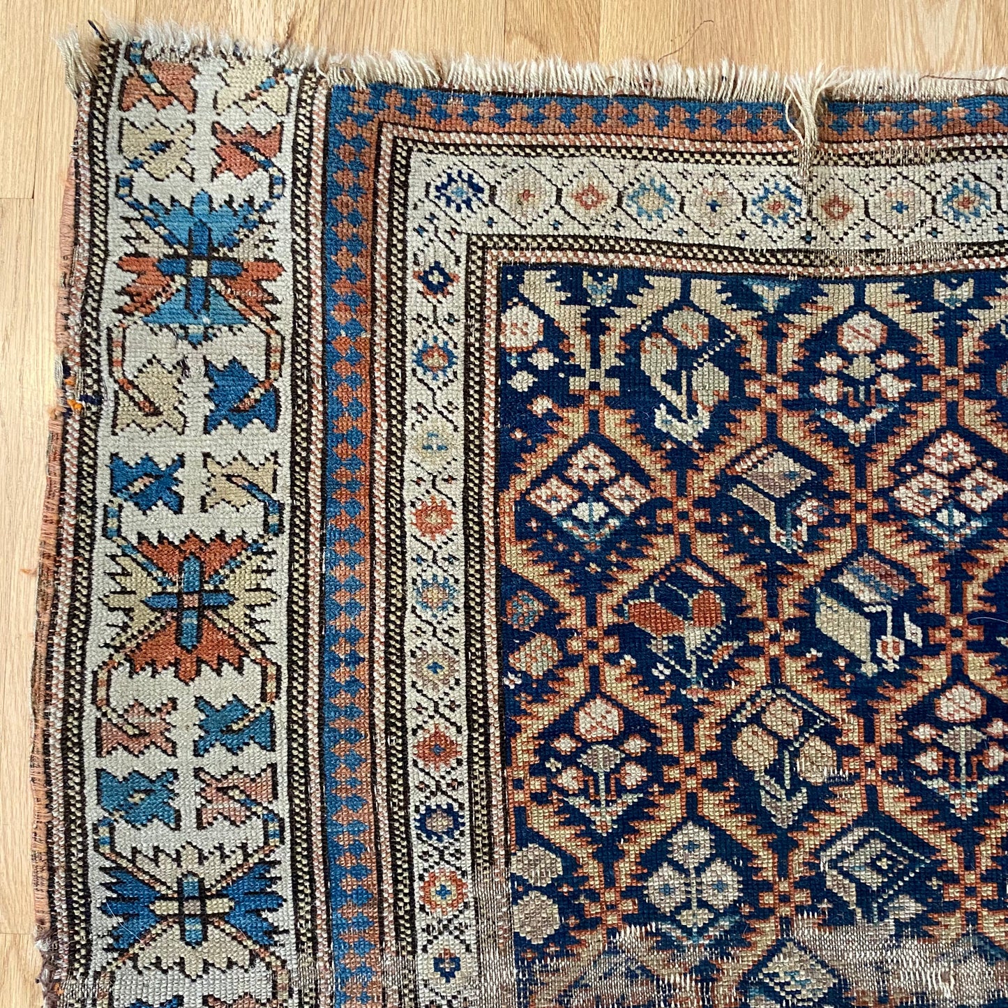 Antique Rug, 3' x 6' 4 Blue