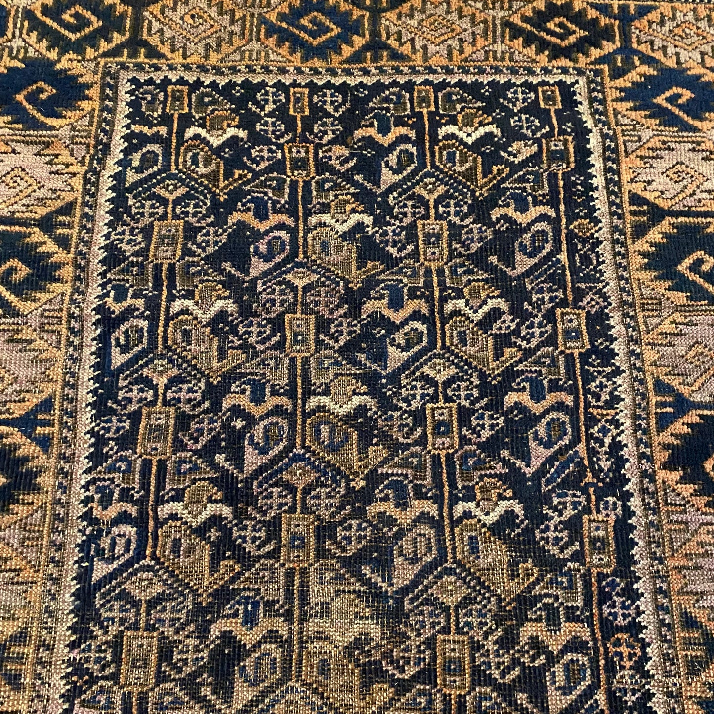Antique Rug, 2' 10 x 4' 8 Blue