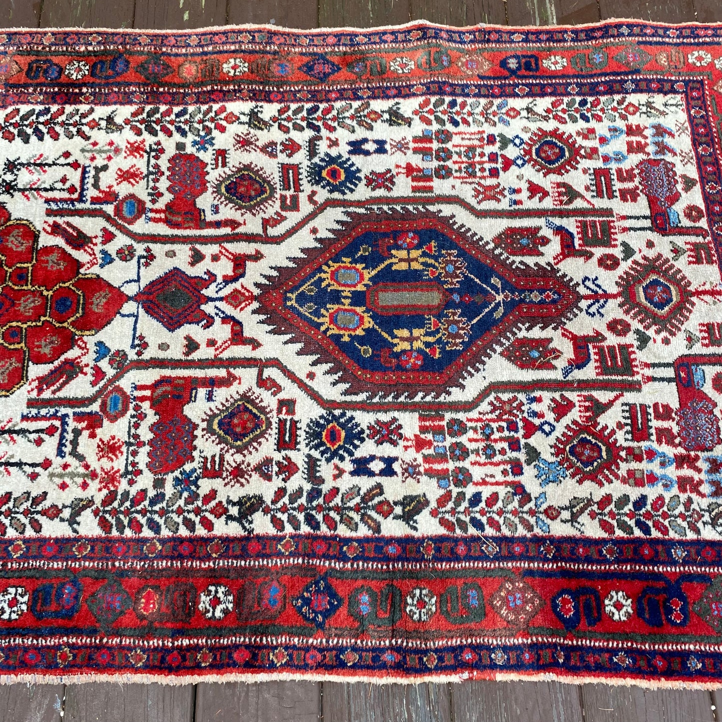 Vintage Rug, 3' x 4' 2 White - Jessie's Oriental Rugs
