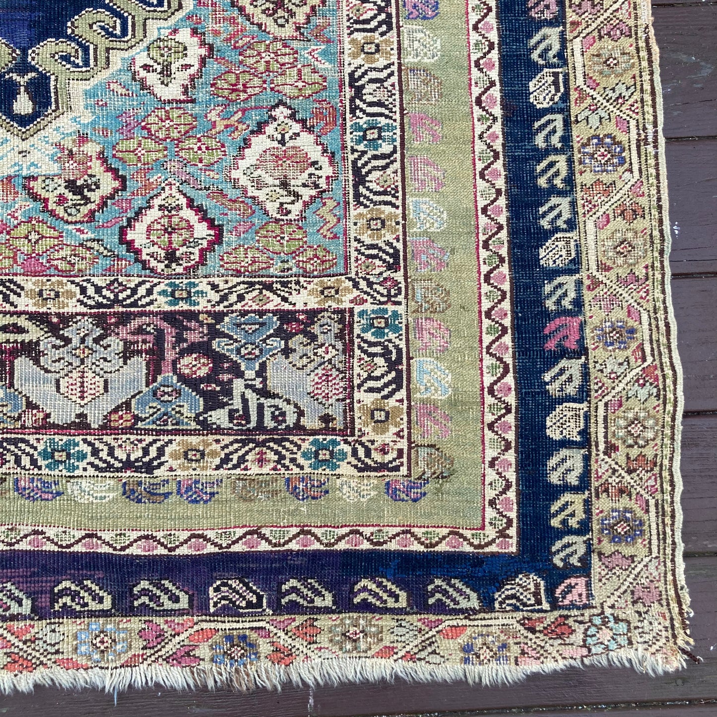 Antique Rug, 4' 6 x 8' 6 Blue