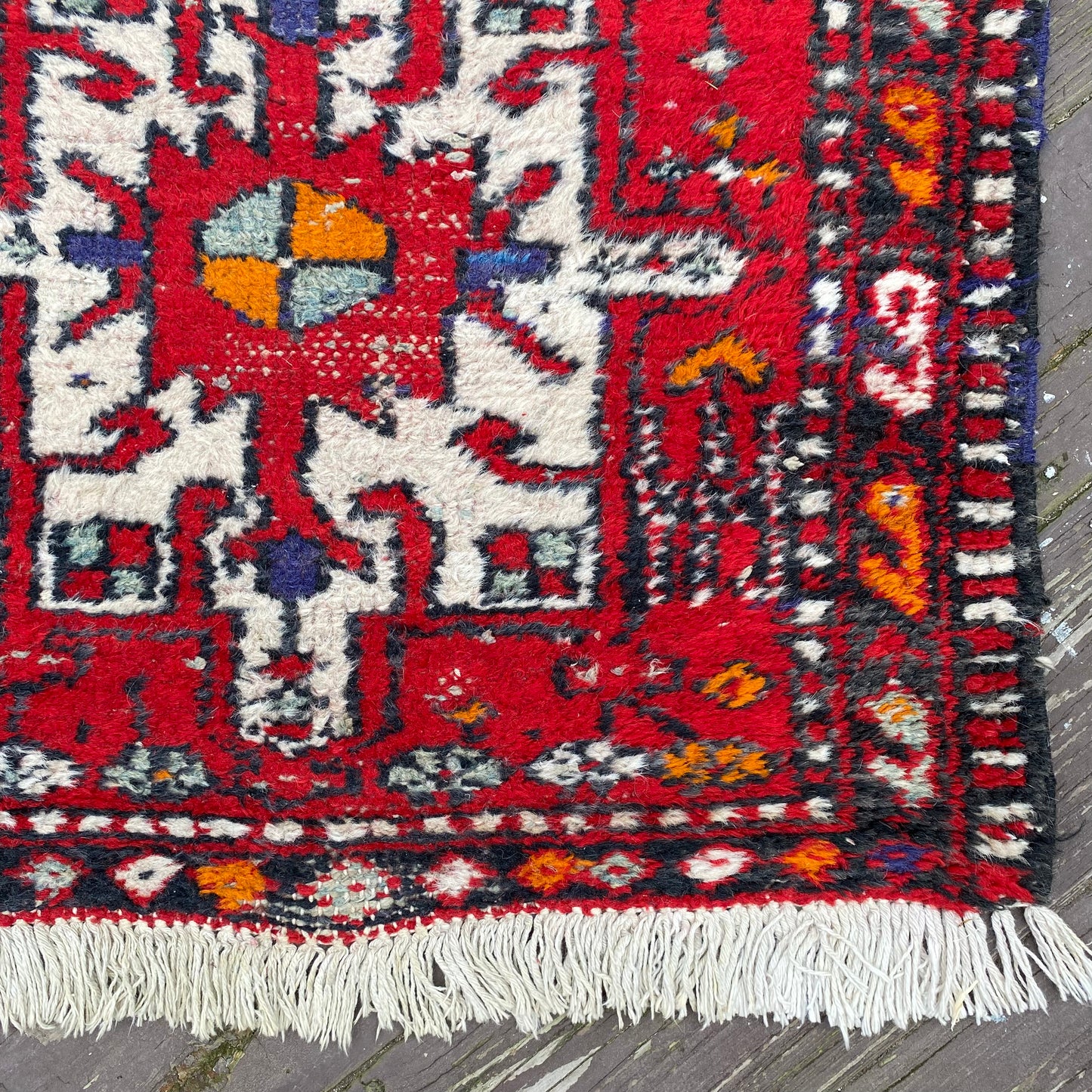 Vintage Rug, 2' 3 x 7' 7 Red
