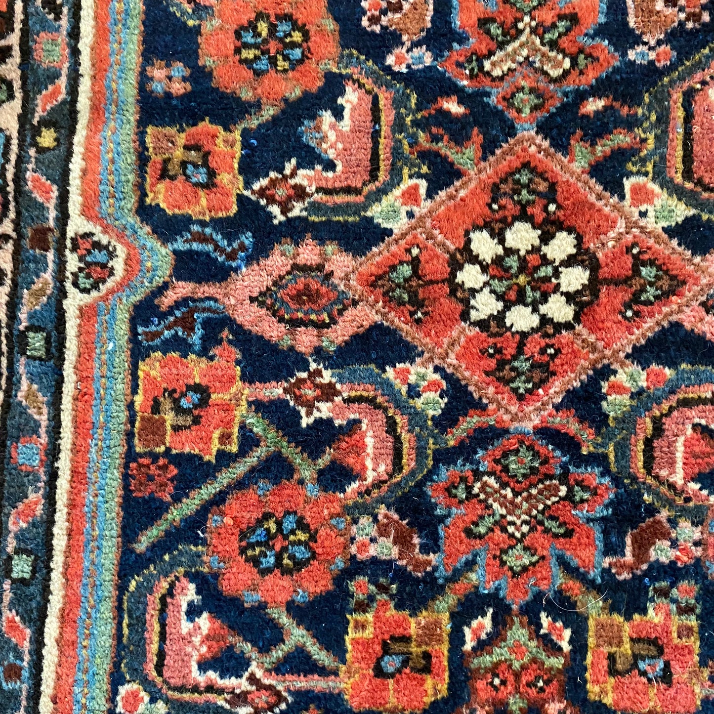 Vintage Rug, 2' 4 x 4' 2 Blue