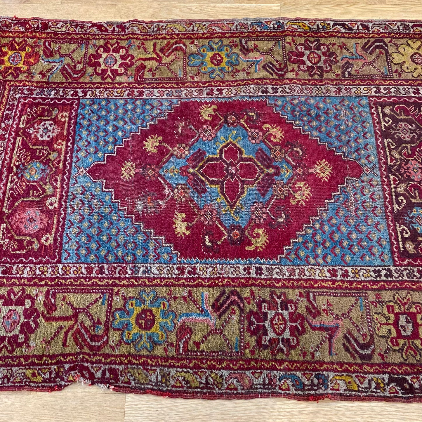 Vintage Rug, 3' 5 x 5' 4 Red