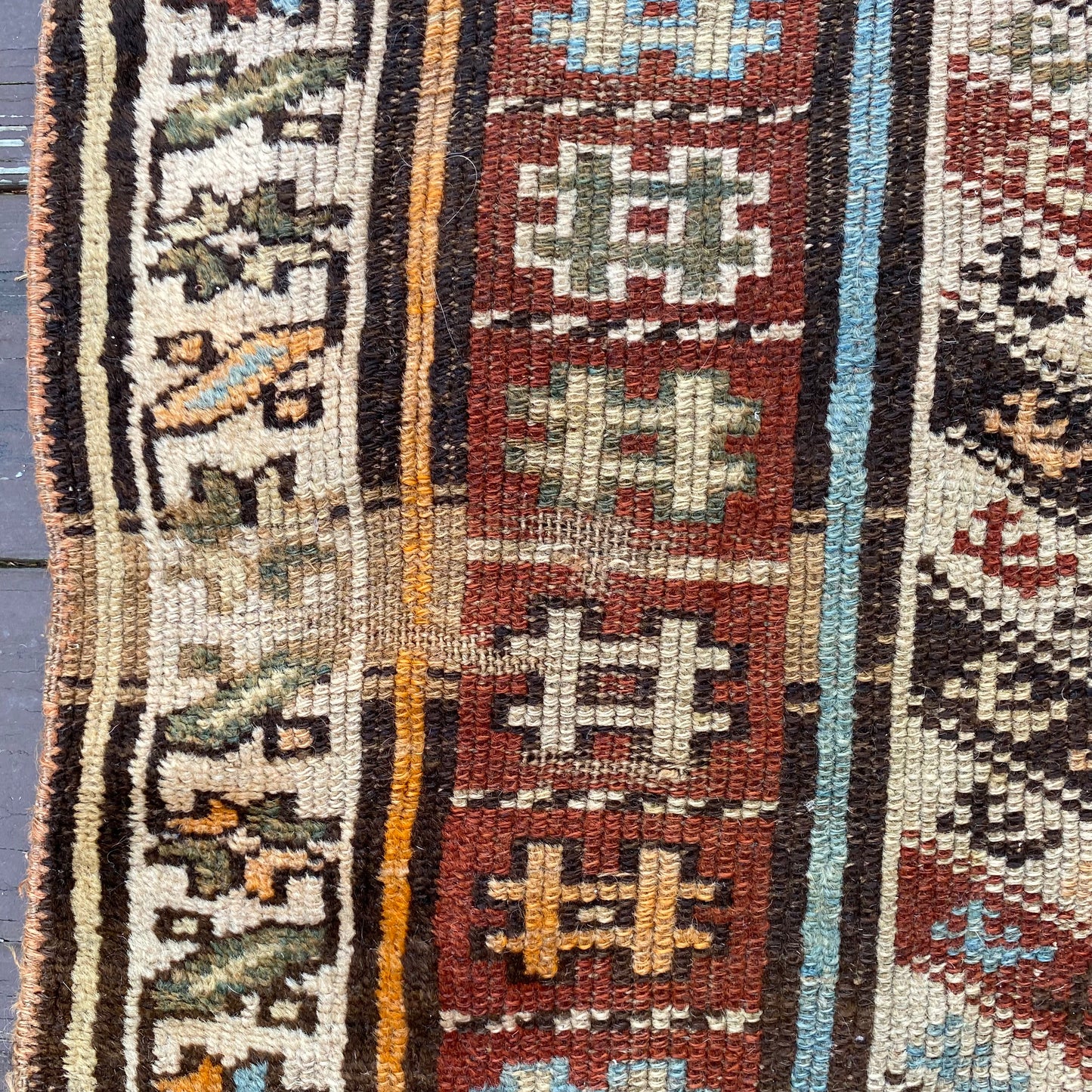 Antique Rug, 3' 5 x 8' Brown