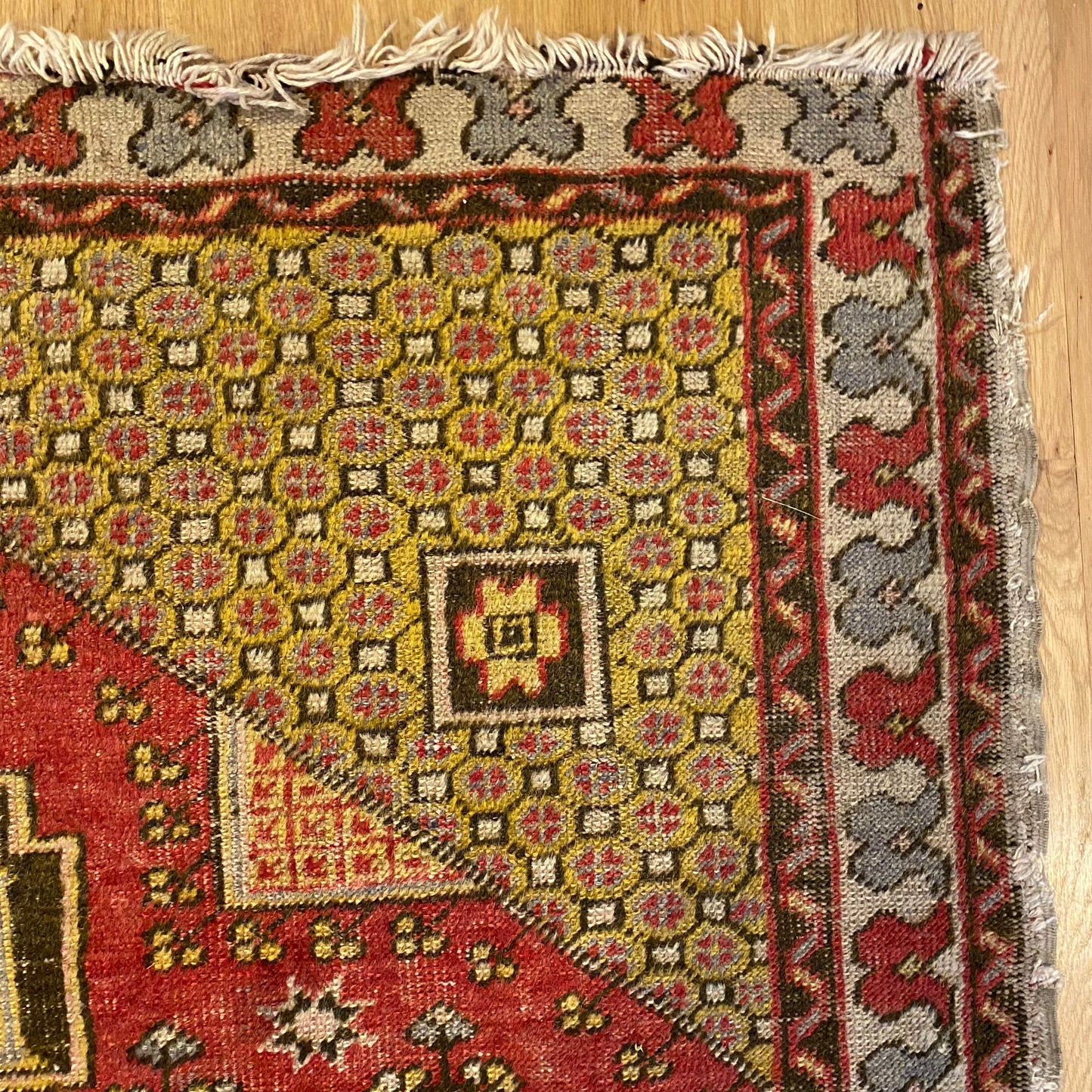 Antique Rug, 4' 4 x 6' Red