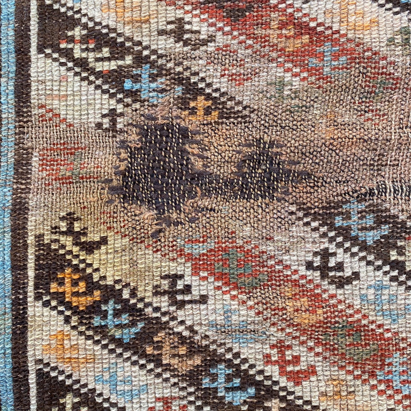 Antique Rug, 3' 5 x 8' Brown