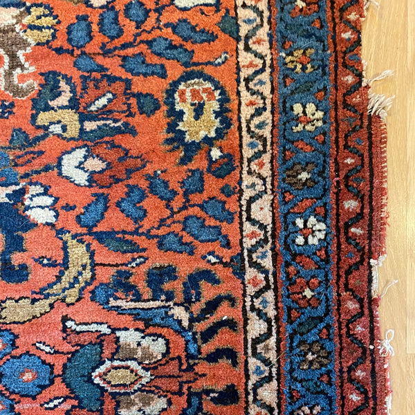 Vintage Rug, 2' 8 x 4' 11 Coral