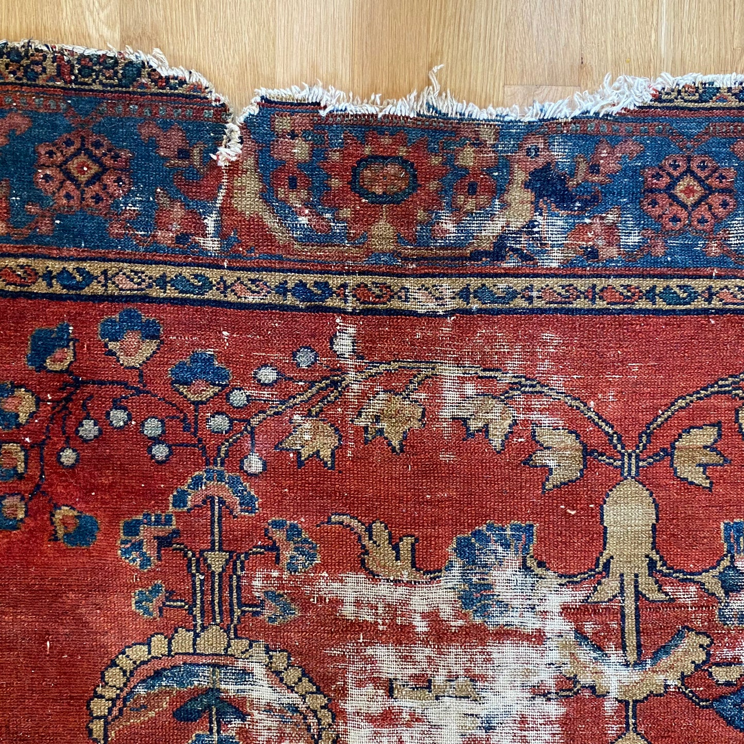 Vintage Rug, 5' x 6' 6 Dark Pink